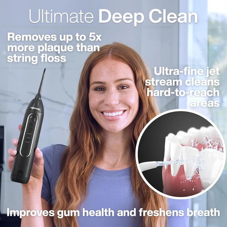 Aquasonic ICON Electric Toothbrush & Water Flosser Bundle - Travel Case, Charging Cord Daily Oral Daily Oral Cleansing