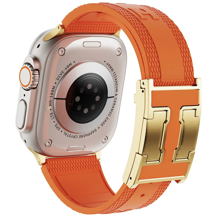 CRAZYGRASS Magnetic Silicone Band Designed for Professional Men All-Day Comfort Fit Simple Premium Strap Soft Durable Watchband Suitable for Smart Watch 44Mm/45Mm/46Mm/49Mm