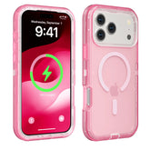 Magsafe Defender Multi-Layer Heavy Duty Shockproof Case for iPhone 17 Pro Max, 16, 15, 14, 13 - Magnetic Transparent Protective Cover