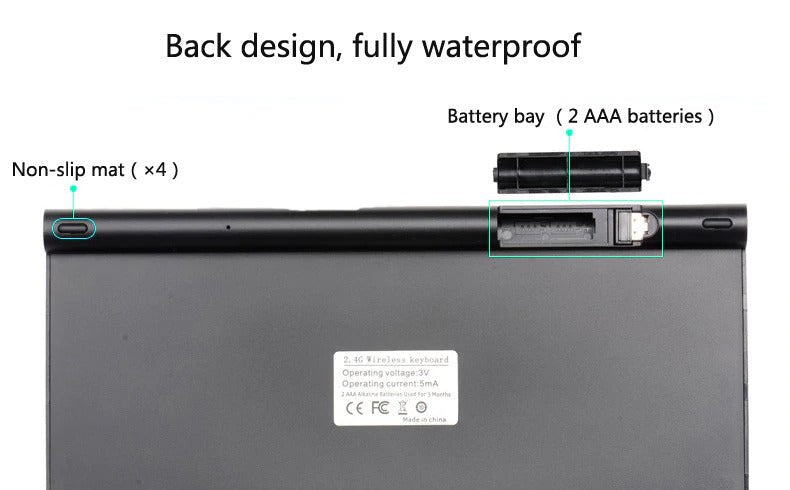 2.4 GHz Wireless Mini Keyboard And Optical Mouse Set - GBTech