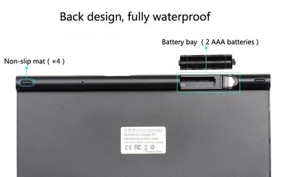 2.4 GHz Wireless Mini Keyboard And Optical Mouse Set - GBTech