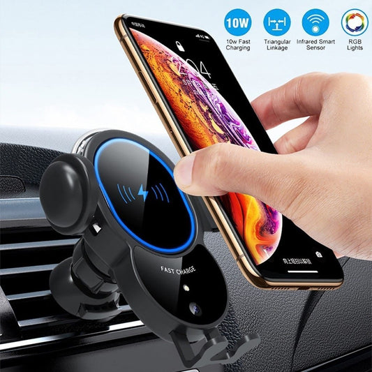 10W Wireless Automatic Clamping Mount Fast Charger For Your Car - GBTech