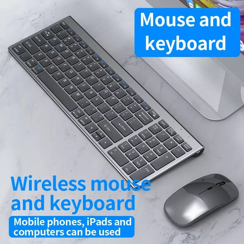 High quality 2.4G Bluetooth wireless rechargeable mouse keyboard combos - GBTech